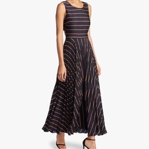 A.L.C. Halle pleated cutout silk dress size 8